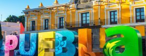 Vista Panorámica de la Arquitectura Colonial en Puebla, México